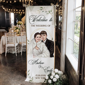 Welcome To The Wedding Of Us - Personalized Welcome Sign - Wedding Decoration 67cc303e-197b-4baf-93ec-cf1757e77b5d-2.webp