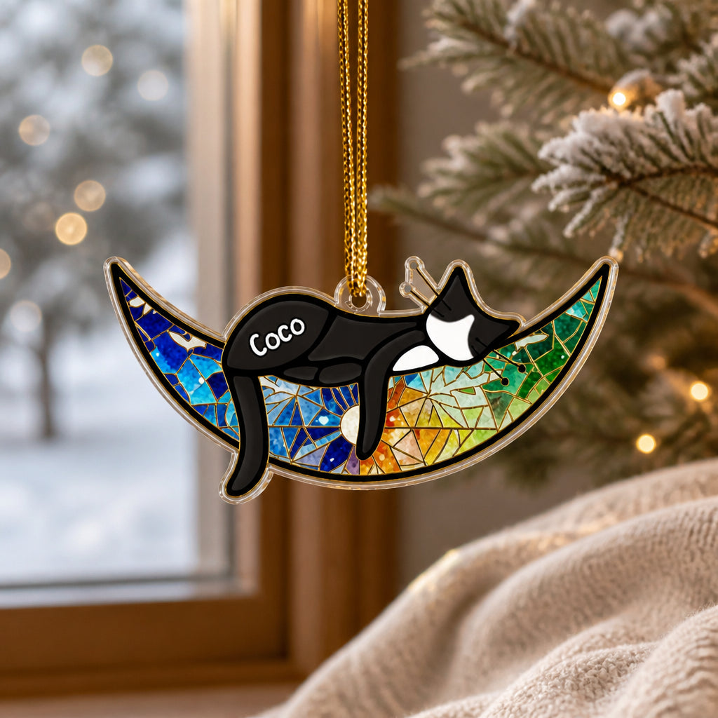 Personalized Cat Name Stained-Glass Crescent Shape Ornament - Personalized Shape Ornament 67dc2d46-5471-4571-9f09-39e568799ef8.jpg