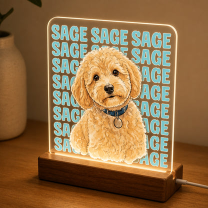 Custom Pet Portrait Night Light – Arched Name Badge - Personalized Acrylic Night Light 67e208b8-9c30-4ddb-9326-291c2b4376ea.jpg