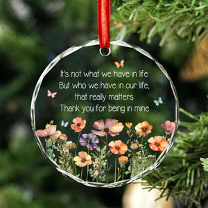 Wildflower Best Friend Ornament, Custom Bestie Glass Keepsake, Friendship Thank You Gift for Women, Soul Sister Christmas Gift, BFF Decor 67e3f49f-7518-43e6-88a3-d00957de474a-5.jpg
