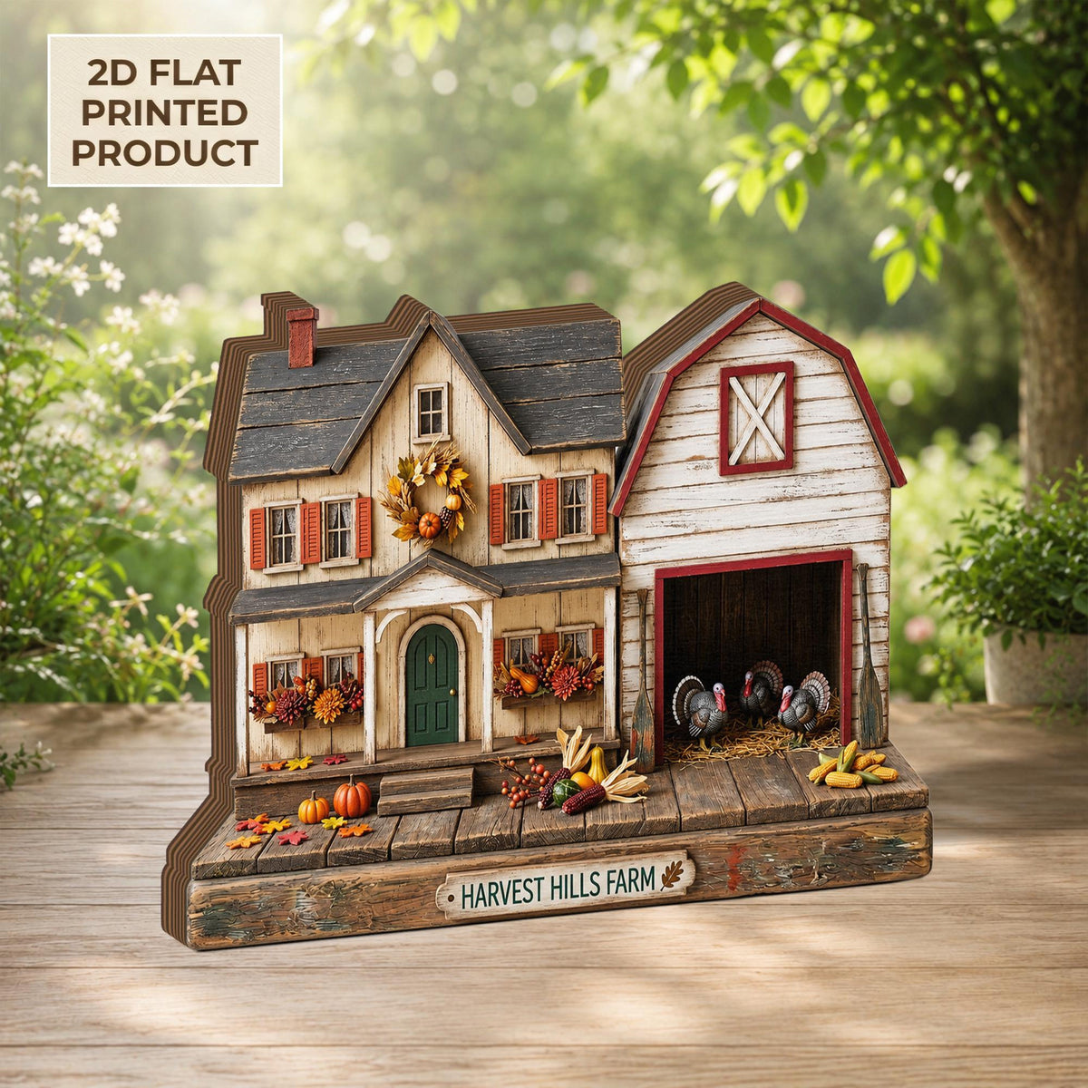 Harvest Farmhouse 2D FLAT Wooden Block Decor, Autumn Barn Shelf Sitter, Fall Farm Scene Display, Rustic Thanksgiving Home Decor 67eda370-a8ce-4044-b851-7f59925ee7ac-4.jpg