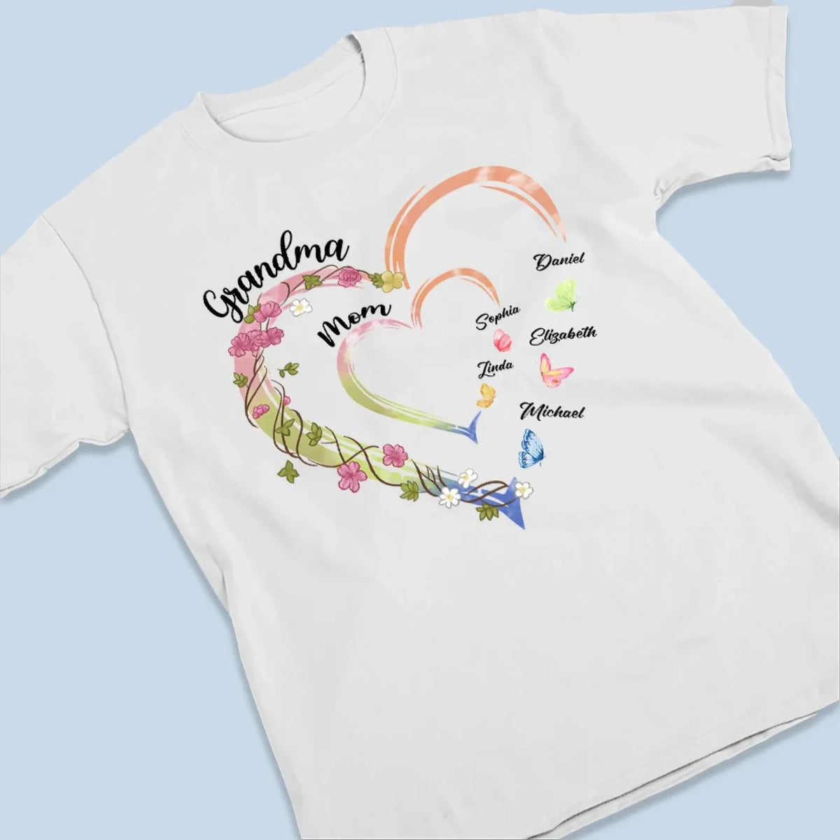 Family Is Where Love Is Endless - Family Personalized Custom Unisex T-shirt, Premium T-shirt, Hoodie - Gift For Mom, Grandma