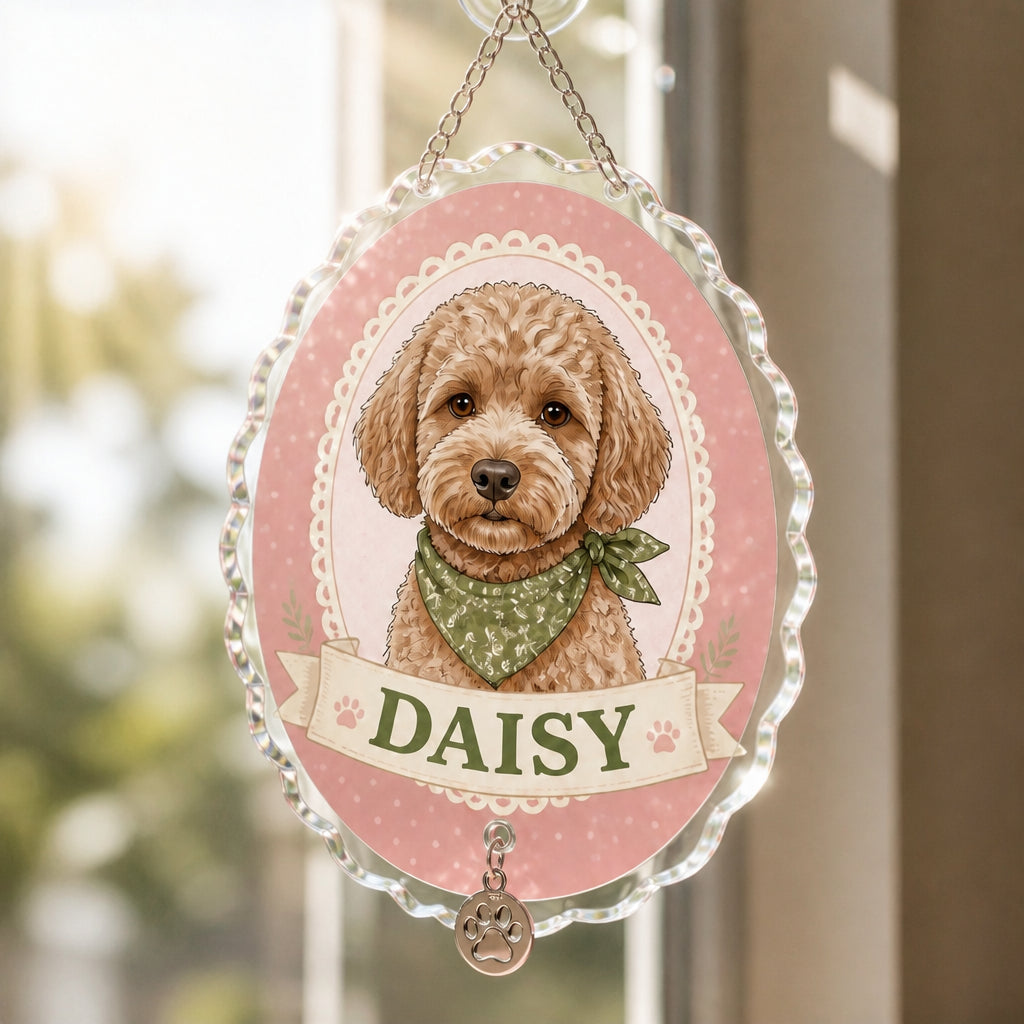 Photo-to-Watercolor Pet Name Toiletry Bag - Personalized 1 Layered Suncatcher with Charm 67f7ef4d-3831-46aa-a13b-9a94db7c7587.jpg