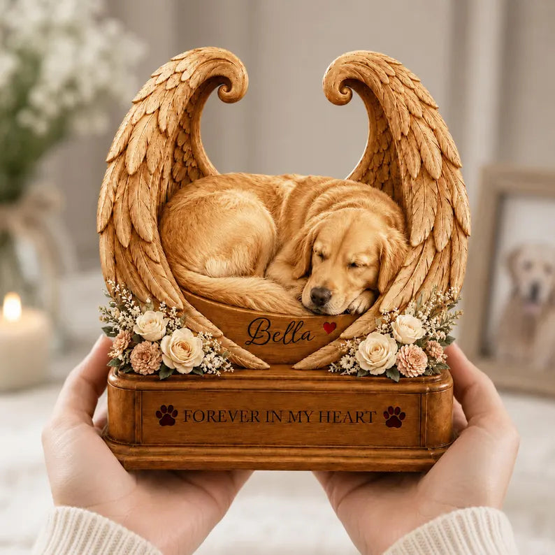 Personalized Pet Memorial Wooden Block with Angel Wings, Custom Dog Remembrance Gift, Forever in My Heart Pet Loss Keepsake, Sympathy Decor 68063436-f36a-40e9-a30b-a6568e5912ac-ghhhggyh-3-.webp