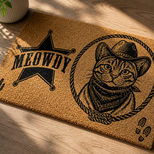 Meowdy Sheriff Cat Portrait Doormat - Personalized Doormat 68094393-5f90-43c8-b87a-fe17264ef3a9.jpg