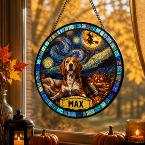 Custom Halloween Starry Night Pet Suncatcher — Photo-to-Art with Name - Personalized Suncatcher Stained Glass 680e64d8-1041-424e-92dd-9b729fa04bea.jpg