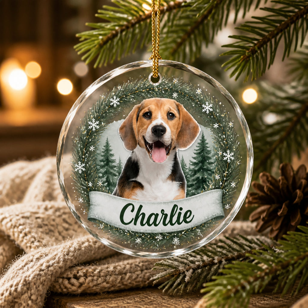 Winter Woodland Pet Photo Crystal Ornament - Personalized Crystal Ornament 681852fa-35bd-4045-8f27-53ec06a2b1b8.jpg
