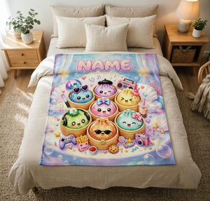 Personalized Squishy Dumpling Blanket, Kawaii Bao Fleece Throw, Custom Name Gamer Snack Blanket 681c9666-fdca-44d0-a206-cc05a3c4be74-9.jpg