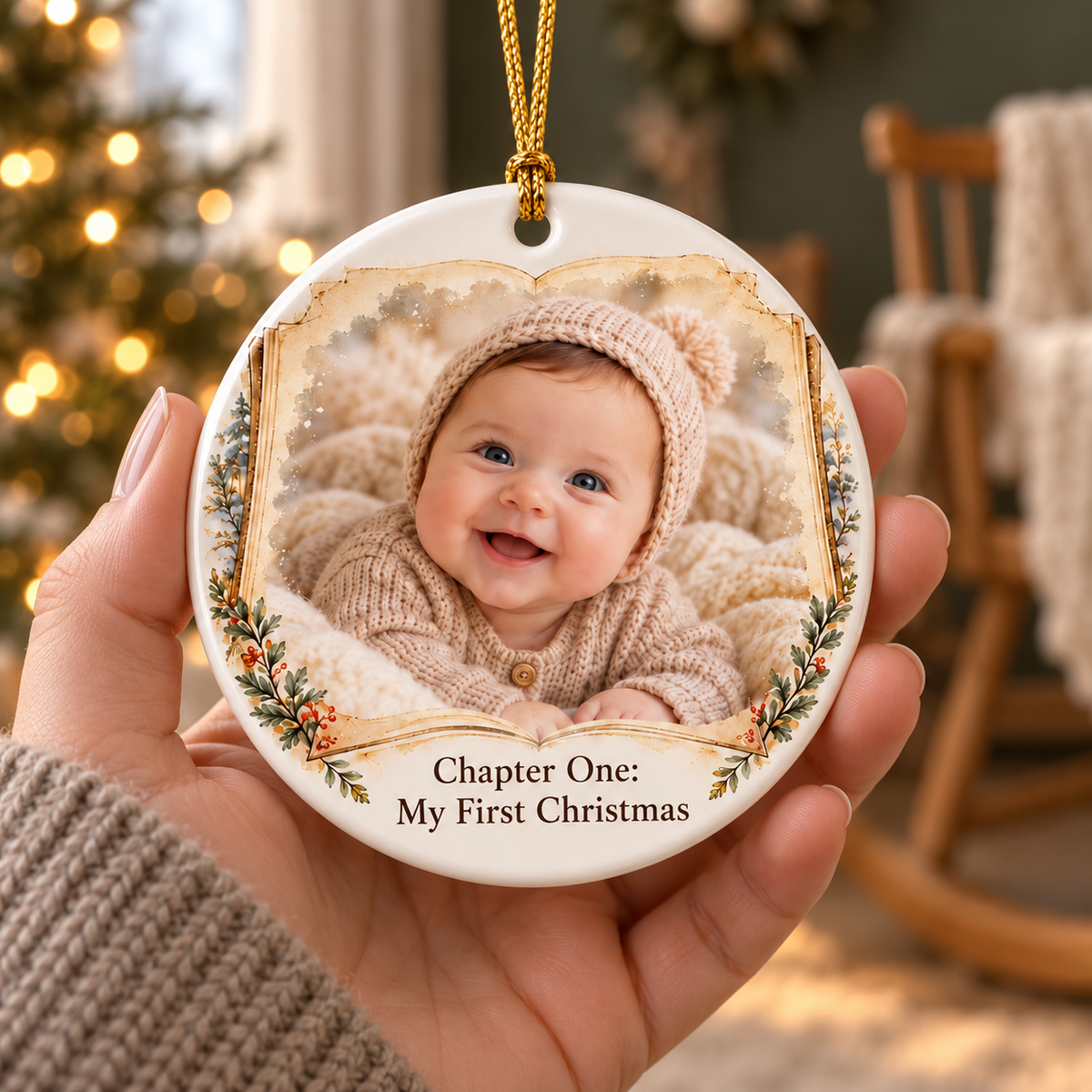 Personalized Baby’s First Christmas Photo Ornament 2026, Double-Sided Woodland Storybook, Custom Name Keepsake, Gift for New Parents 682ac95d-98a6-4cce-91fe-c3bbc77d1229-Baby-s-First-Christmas-Keepsake-4.png