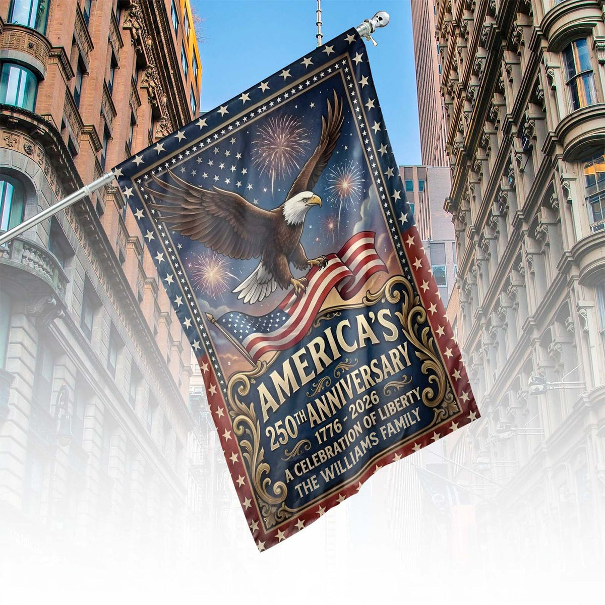 USA 250 Years Garden Flag, Patriotic 1776-2026 Anniversary House Flag, 4th of July Garden Flag House Flag