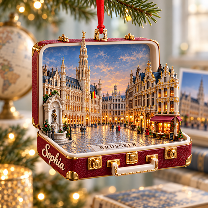 Personalized 3D Brussels Grand-Place Suitcase Christmas Ornament – Belgium Travel Souvenir & Gift for Brussels Lovers 68490d48-b5b2-4eda-b772-781f33b0500c-Sophia-s-Brussels-Grand-Place-Ornament-1.png