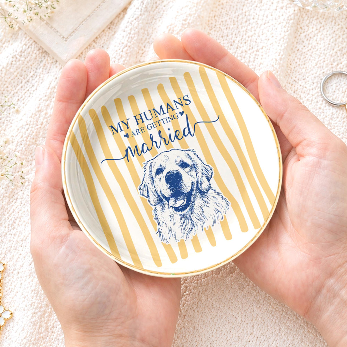Custom Stripe Pet Wedding Ring Dish: Personalized Dog and Cat Portrait From Photo, My Humans are Getting Married, Engagement Gifts 684acd5f-3ada-432c-b0d4-a1cb860b1c75-5.jpg