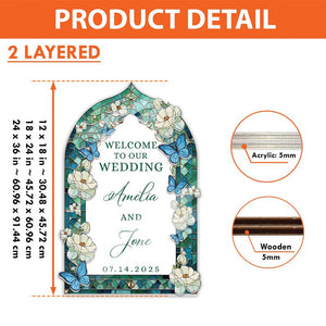 Printed Funeral Sign, Photo Celebration of Life Welcome Sign, In Loving Memory Sign, Funeral Memorial Sign with Picture