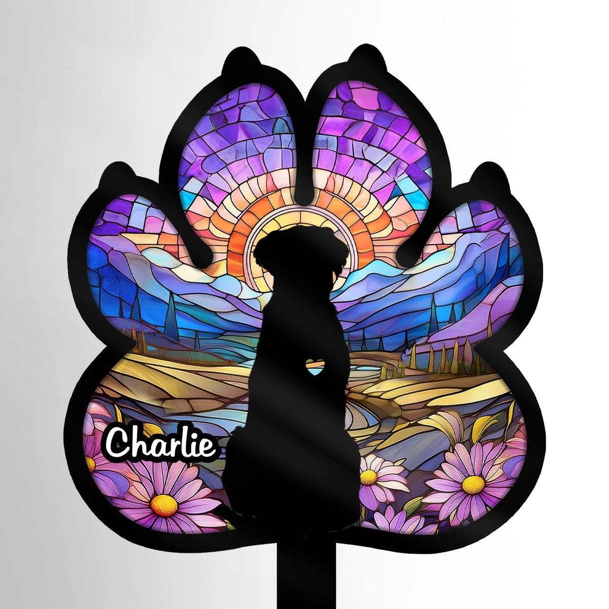 Love Knows No Goodbye - Personalized Cut Metal Sign - Personalized Pet Memorial Gifts For Dogs