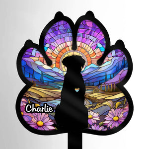 Love Knows No Goodbye - Personalized Cut Metal Sign - Personalized Pet Memorial Gifts For Dogs