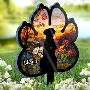 Love Knows No Goodbye - Personalized Cut Metal Sign - Personalized Pet Memorial Gifts For Dogs