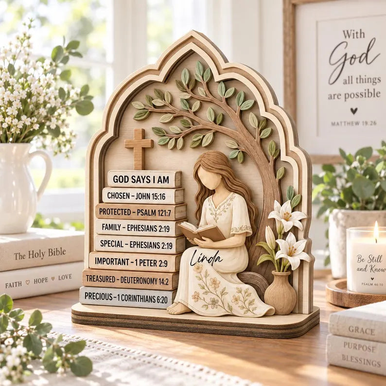Custom Christian Wooden Table Block, Personalized Name Scripture Decor, Bible Reading Woman Gift, Faith Inspired Home Keepsake 687dc8eb-4095-4399-9c2d-ef93f732b712-gyuk7uy-7-.webp