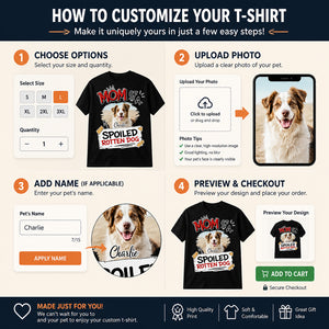 Dog Mom Spoiled Rotten Dog Photo Tee - Personalized T-shirt 688a97c6-65b6-4dfa-ac86-7304894c5b4e.jpg