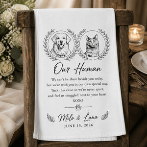 Wedding Keepsake Towel From Your Pets – Custom Pet Sketch & Message - Personalized Sport Towel 689d35ec-8e2a-47db-ae3c-31337b827926.jpg