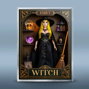 Custom Rectangle Shaped Acrylic Plaque - Personalized Halloween Witchy Gifts For Women - A Beauty Born Of Night