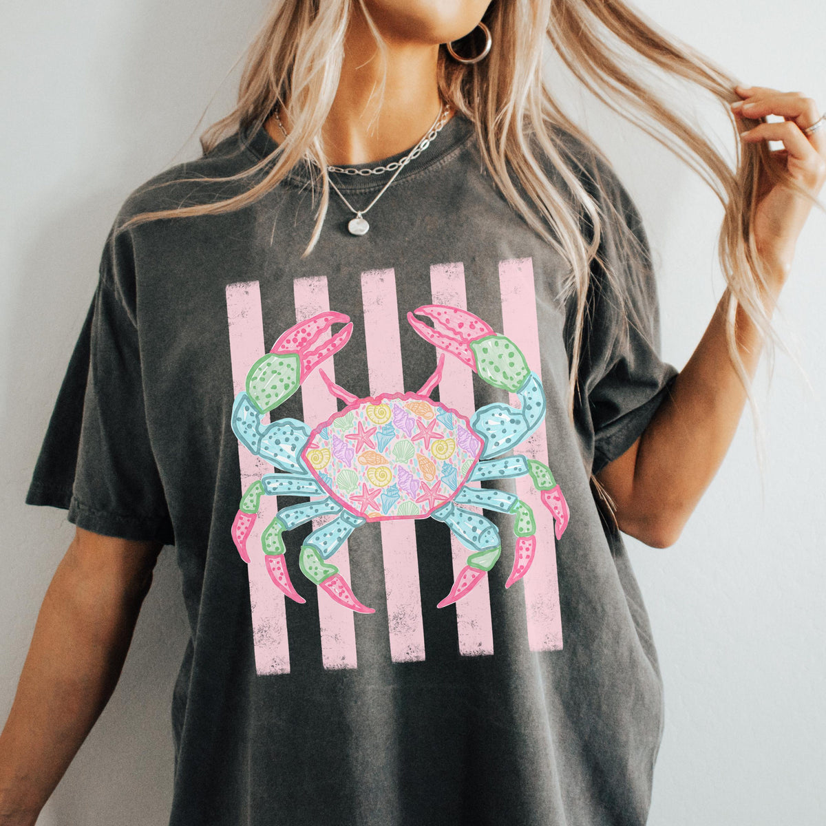 Comfort Colors Crab Shirt - Preppy Crab Graphic T-shirt - Boho Summer Beach Shirt - Retro Print Nautical Image TShirt 68af6f52-5e0b-42fa-a2d1-6f4e6c7c6c16-14.jpg