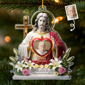 Custom Photo Acrylic Ornament - Personalized Christmas Memorial Sympathy Gifts For Loss Of Mom, Dad - Until Forever, You re With Me