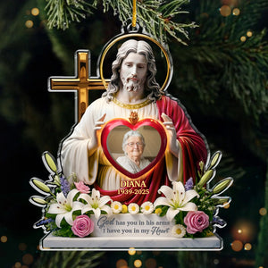 Custom Photo Acrylic Ornament - Personalized Christmas Memorial Sympathy Gifts For Loss Of Mom, Dad - Until Forever, You re With Me