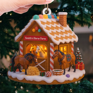 Custom Wood Ornament - Horse Farm Personalized Christmas Birthday Gifts For Women, Men - Keep Calm And Farm On