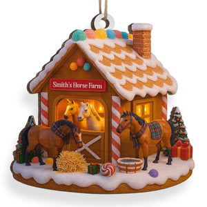 Custom Wood Ornament - Horse Farm Personalized Christmas Birthday Gifts For Women, Men - Keep Calm And Farm On