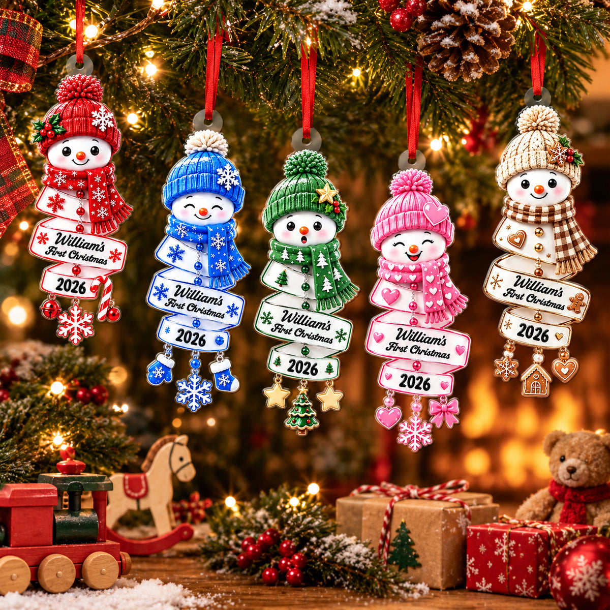 Christmas Cheer Newborn Christmas Snowman Style - Personalized Acrylic Ornament 68b87e02-86c5-4b16-ab1c-1bacf2f1ec2b-banner-1-1-.jpg