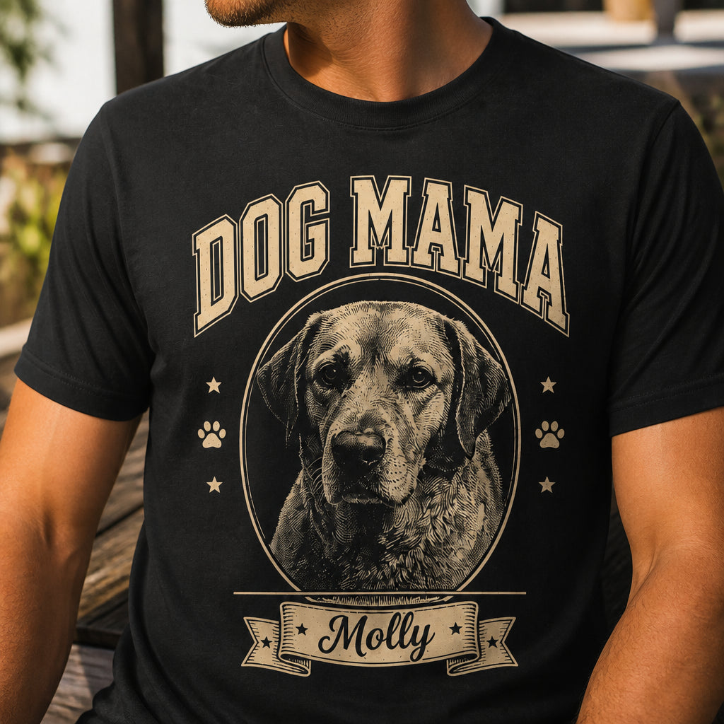 Dog Mama Custom Pet Photo + Name Tee - Personalized T-shirt 68ca89c3-3d8d-4a87-a2e4-9c4df091d74f.jpg