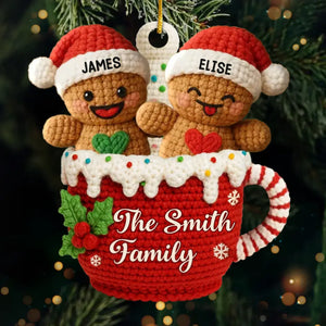 Love Gathers Around Us - Personalized Acrylic Ornament - Personalized Christmas Birthday Gifts For Mom, Dad, Brother, Sister, Kids