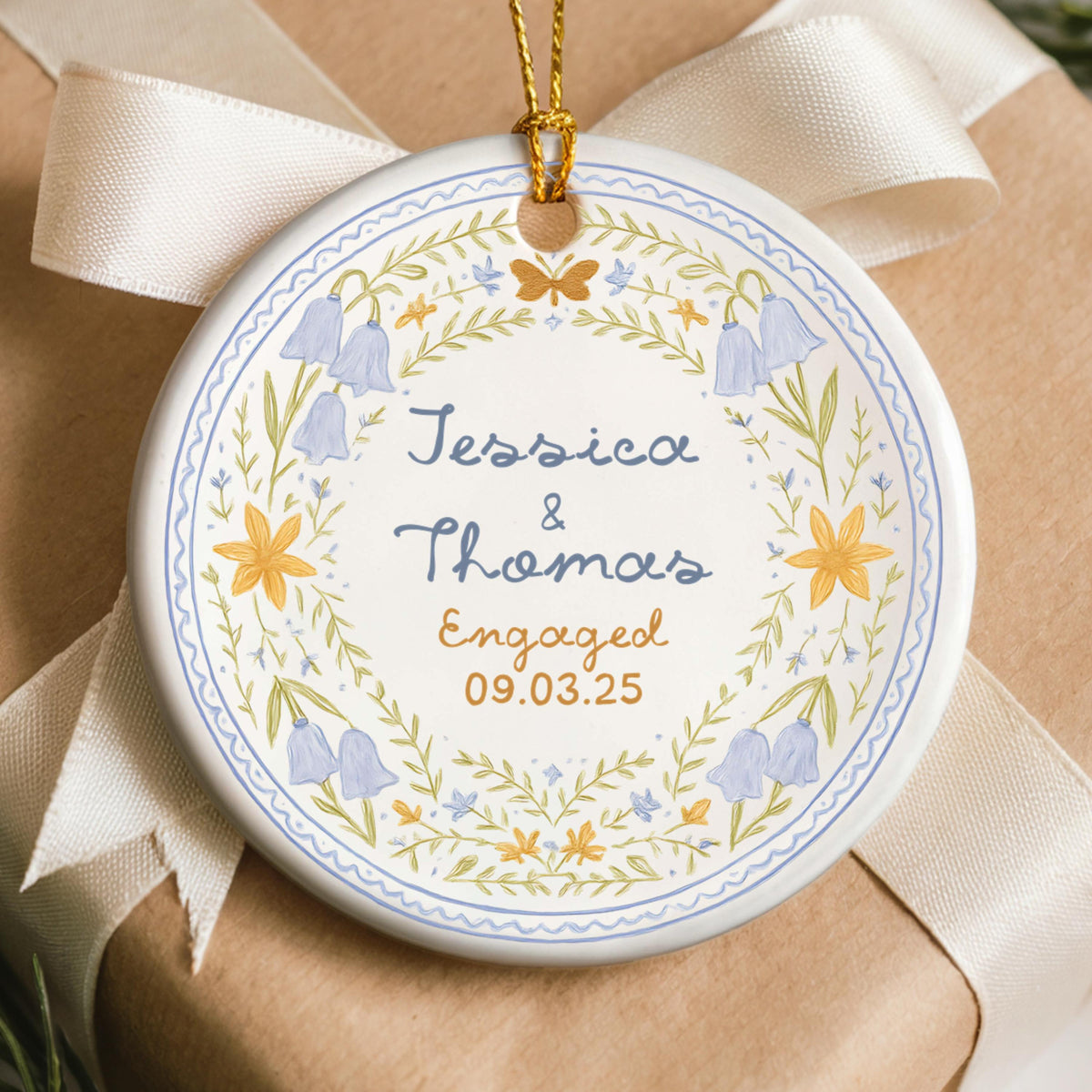 Personalized Engagement Ornament Custom Couples Gift with Names and Date Engaged Ornament Christmas Keepsake Newly Engagement Present 68dacbea-5df0-4d5c-a7d4-7debcdd2f540-1.jpg