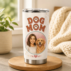 Dog Mom Tumbler – Two Portrait Upload (Owner + Dog) - Personalized Tumbler 68e0c3a2-1506-49fd-8b56-94ba92b56826.jpg