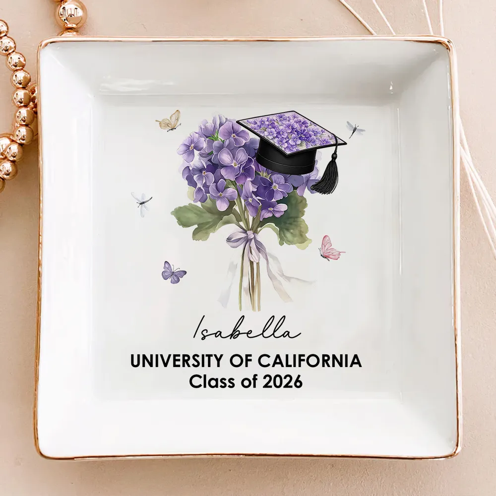 Her Graduation Bloom - Personalized Jewelry Dish - College Graduation Gift for Her, Masters Degree, PHD Graduation Keepsake 68fb14b5-1e83-46b1-b34c-2354cab62dd2-b1.png