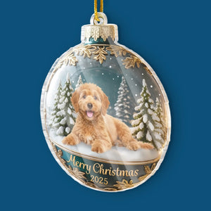 Custom Photo Acrylic Ornament - Personalized Christmas Birthday Gifts For Dog Cat Lovers, Dog Dad And Mom, Cat Owners - Merry Woofmas From The Goodest Pup