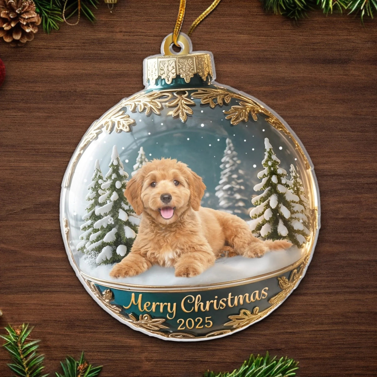 Custom Photo Acrylic Ornament - Personalized Christmas Birthday Gifts For Dog Cat Lovers, Dog Dad And Mom, Cat Owners - Merry Woofmas From The Goodest Pup