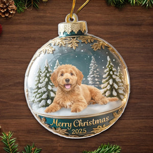 Custom Photo Acrylic Ornament - Personalized Christmas Birthday Gifts For Dog Cat Lovers, Dog Dad And Mom, Cat Owners - Merry Woofmas From The Goodest Pup