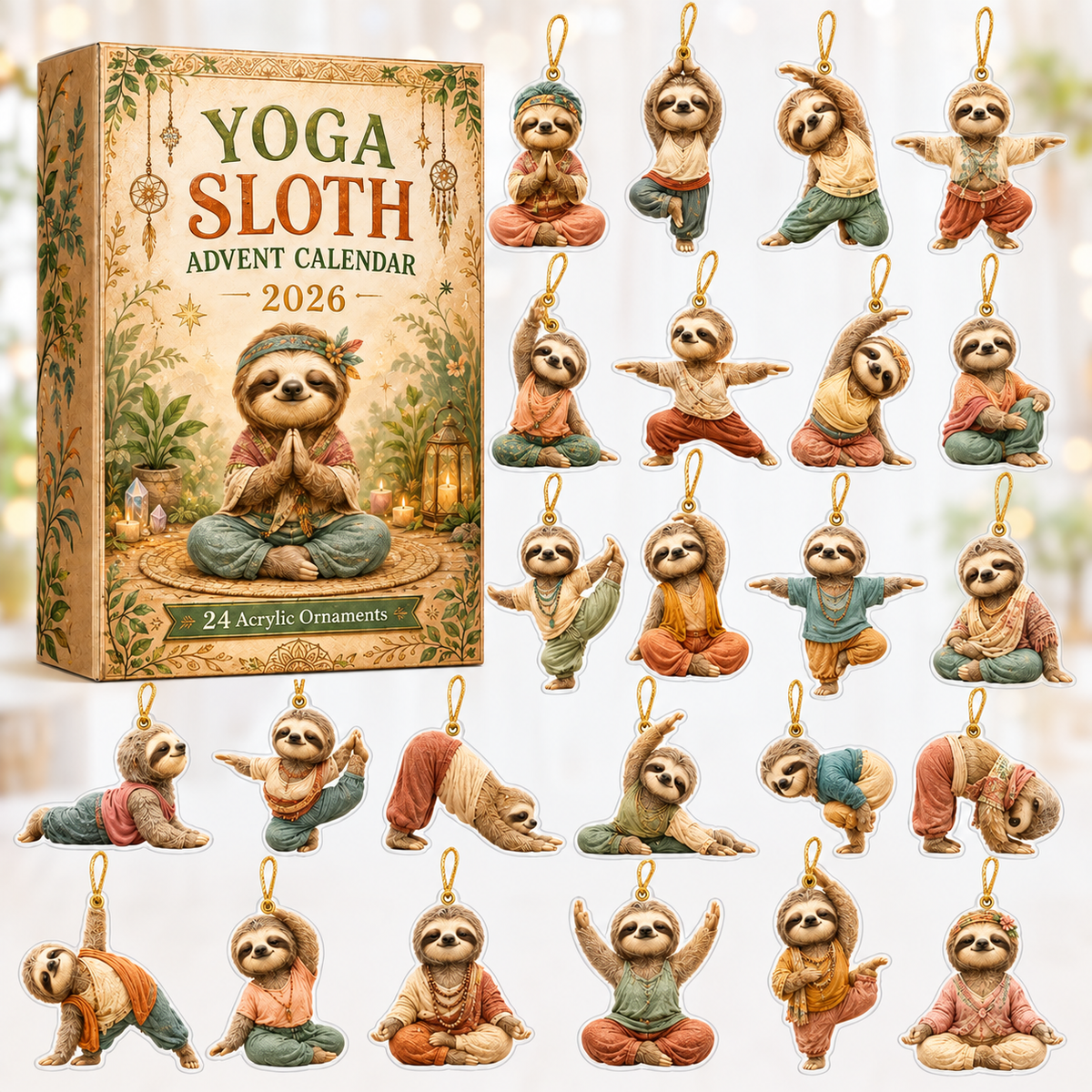 Yoga Sloth Advent Calendar 2026 - 24-Day Festive Countdown, Acrylic Charms Blind Box - Gift For Yoga Lovers 691975cf-9edd-452d-b9ae-eb1287b6f507-sloth-box-charms.png