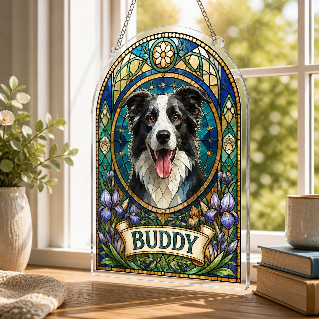 Custom Stained‑Glass Pet Portrait Suncatcher with Name - Personalized Suncatcher Stained Glass 691f6c66-631e-4d54-9903-b5e64986cb7d.jpg