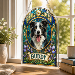 Custom Stained‑Glass Pet Portrait Suncatcher with Name - Personalized Suncatcher Stained Glass 691f6c66-631e-4d54-9903-b5e64986cb7d.jpg