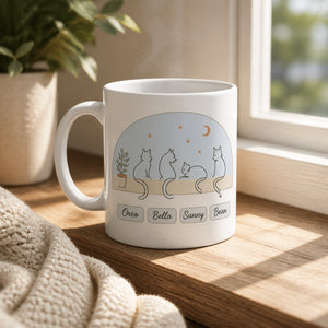 Personalized Cat Line Art Mug – 4 Names Window Sill Edition - Personalized Mug 69215a58-17af-4768-838b-a0a7f6a26539.jpg