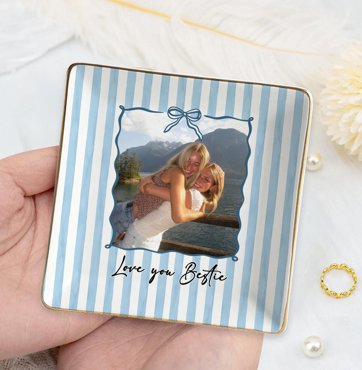 Personalized Bestie Photo Trinket Dish, Ceramic Trinket Tray for Best Friend, Bestie Striped Ring Dish, Birthday Gifts For Bestie 692cd467-6346-41d9-bacc-6d9ccadeadf4-7.jpg
