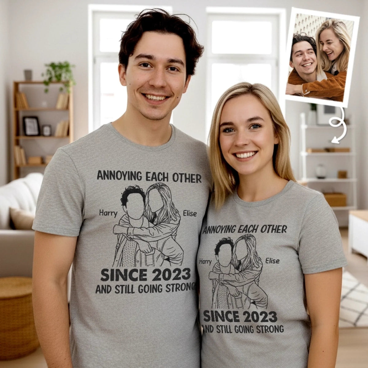 Custom Photo Unisex T-shirt, Sweatshirt - Personalized Anniversary Wedding Gifts For Husband And Wife, Him And Her - Together Just Makes Sense