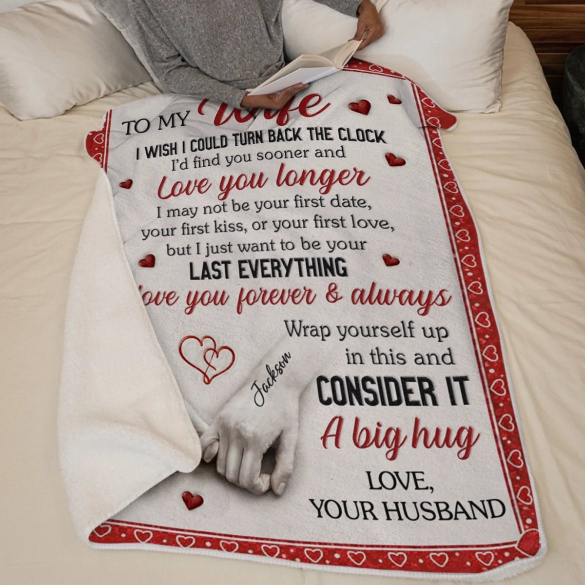 Custom Blanket - Personalized Anniversary Wedding Gifts For Husband And Wife, Him And Her - You And Me Feels Right
