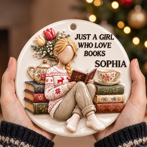 My Happy Place Has Books - Book Lovers - Personalized Real 3D Raised Ornament 69542a20-a83b-40a7-9ad3-4f05a3da7c12-MOCKUP-6.png