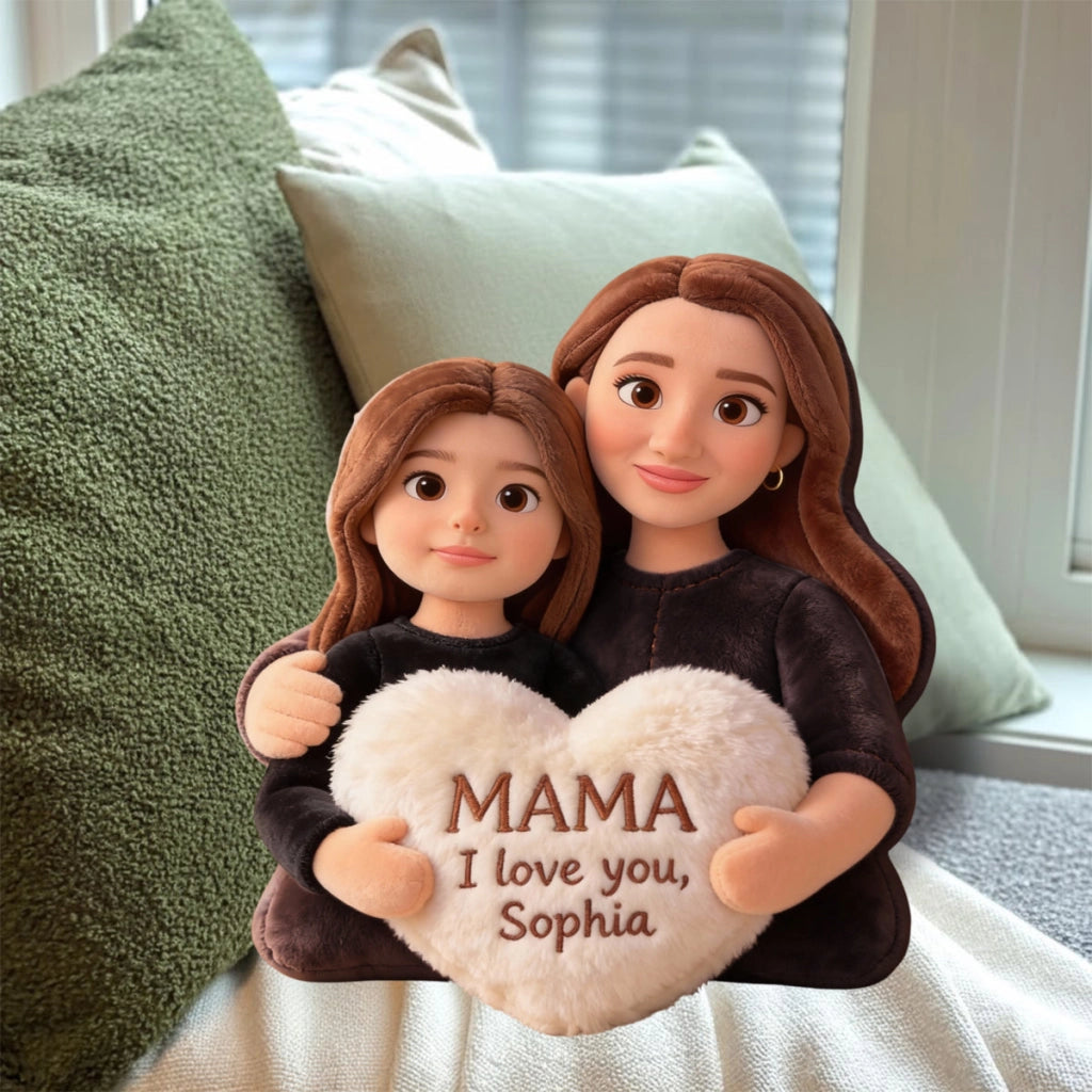 Mama I Love You - Personalized Photo Pillow