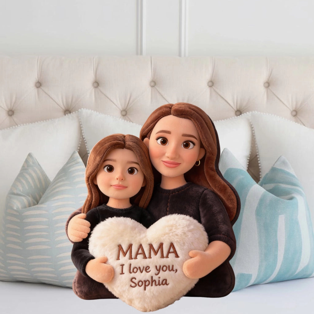 Mama I Love You - Personalized Photo Pillow