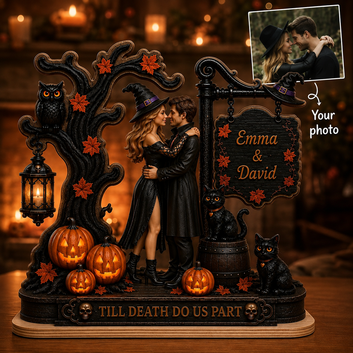 Personalized Till Death Do Us Part Halloween Couple Wooden Plaque, Witch and Wizard Kissing Sign, Gothic Wedding Gift, Romantic Spooky Decor 6970dc5f-412f-4da9-ab73-0daf7f6878e5-aa65869c-a315-4d31-a4a2-fb0f50e3cb34.png