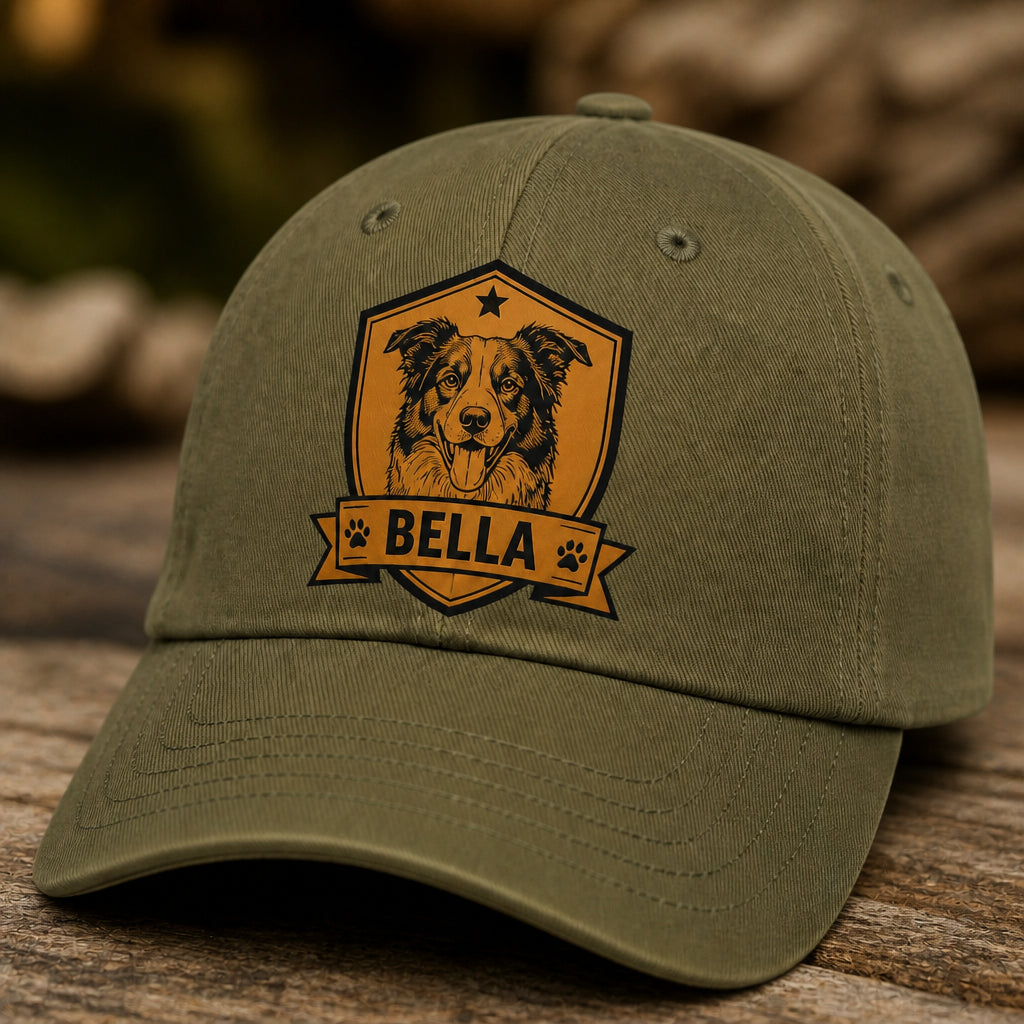 Custom Pet Portrait Printed Cap with Name — Shield Badge - Personalized Printed Cap 698a1483-0787-4788-9800-9a3c36f1959a.jpg